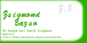 zsigmond bazso business card