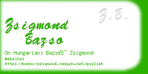 zsigmond bazso business card